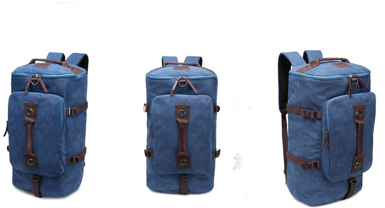 14846 - Дорожная сумка-рюкзак Dezerto Tubus XL: холщовая ткань, ручки-трансформеры, 47 л, объемный внешний карман