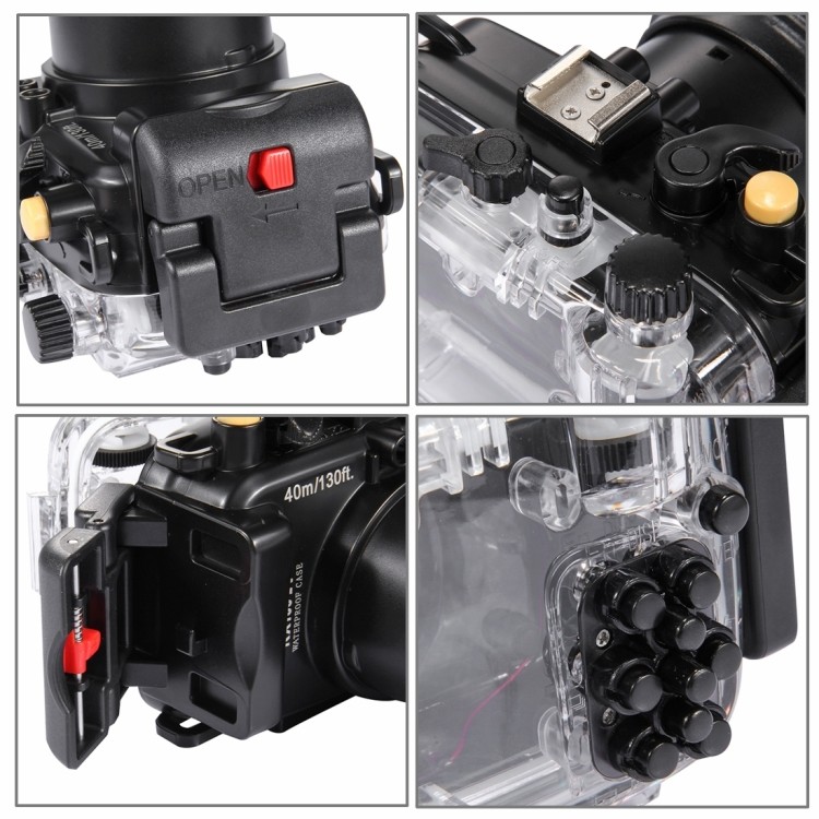 корпус подводный чехол аквабокс PULUZ для камеры Sony RX100 IV 06 - Водонепроницаемый корпус/ подводный чехол/ аквабокс PULUZ для камеры Sony RX100 IV (черный)