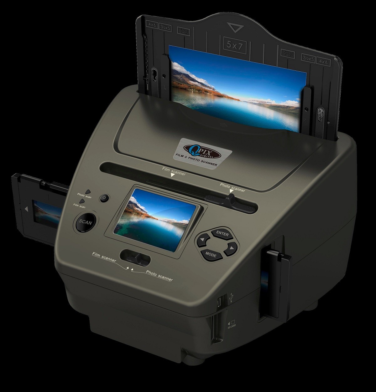 Сканер фотопленки QPix PS970H с USB, поддержка SD-карт до 128 Мб