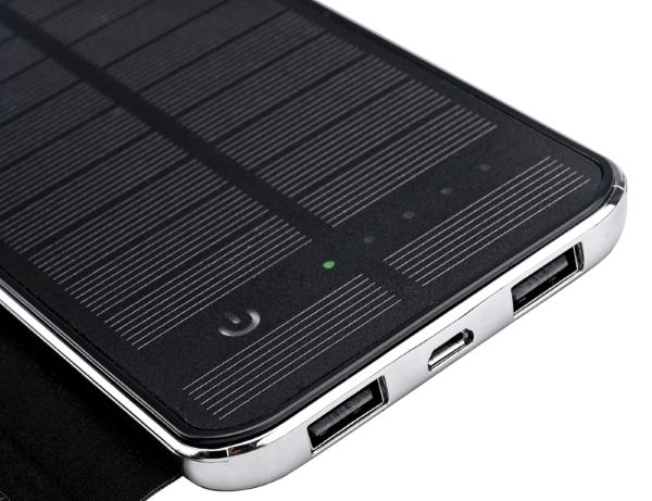 MDACC G736 08 - Внешний аккумулятор RIPA C-G736 с солнечной панелью – 5В 3Вт, 10000 мАч, 2x USB
