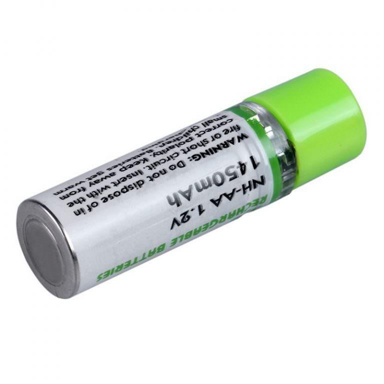 11002 - Пальчиковая аккумуляторная USB-батарейка (АА) - 1450 мAч, NiMH, 500 циклов, 2 штуки