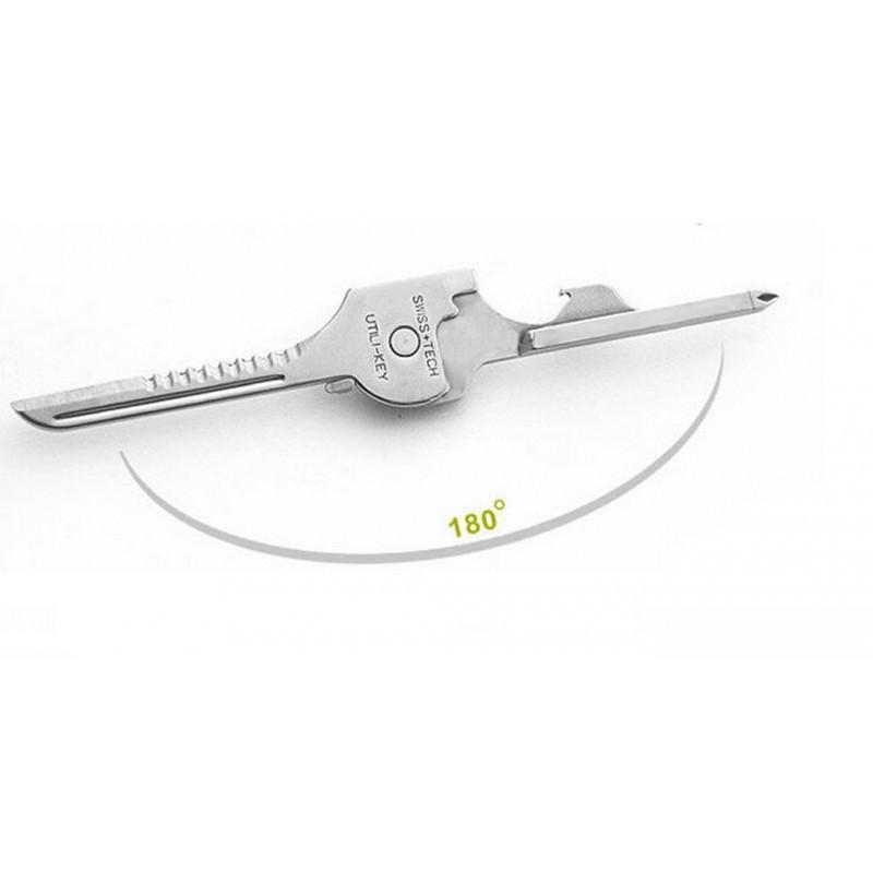 14743 - Многофункциональный брелок Swiss+Tech Utili-Key 6-in-1 - 3 отвертки, 2 ножа, 1 открывалка