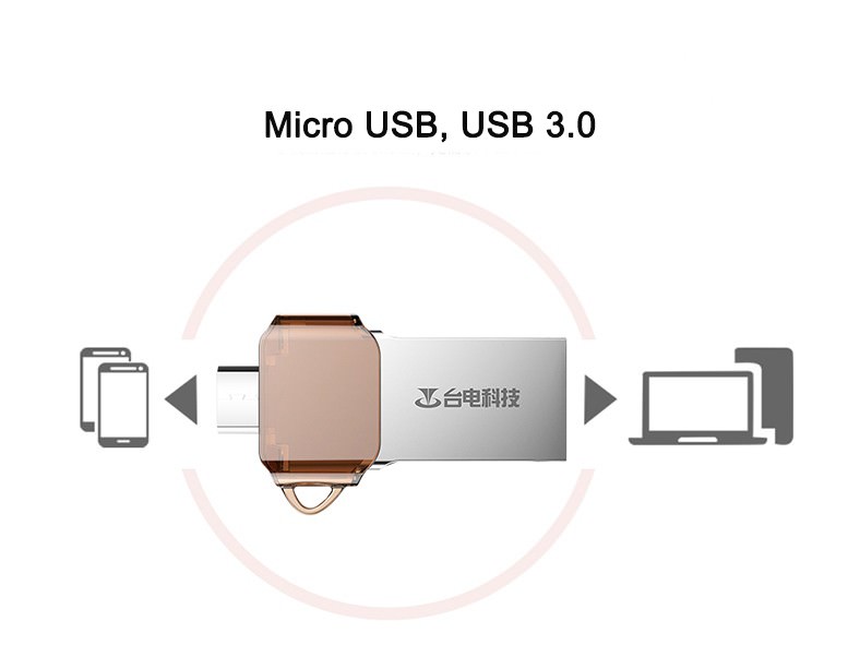 16089 - Высокоскоростной флэш-накопитель Teclast USB 3.0 с функцией OTG для смартфонов:16 ГБ/ 32 ГБ/ 64 ГБ, Micro USB, USB 3.0