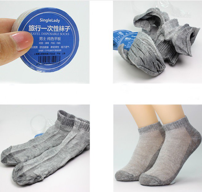 21889 - Прессованные (малообъемные) носки для путешествий и не только: супер-компактное хранение, хлопок