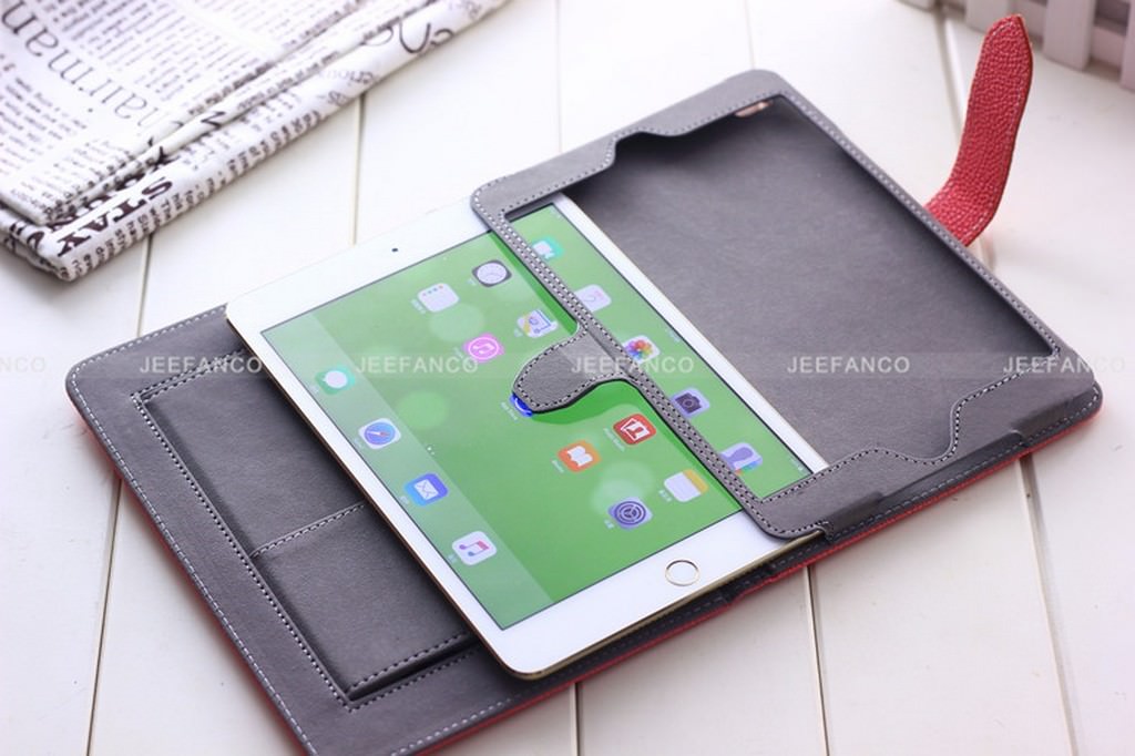 28447 - Стильный кожаный чехол iPcase от Jeefanco для iPad mini 4