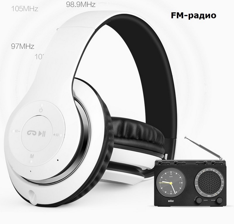 28995 - Складные беспроводные наушники Sound Intone BT-09 - Bluetooth 4.0, 3.5 мм аудио, Micro SD, FM-радио, до 8 часов работы