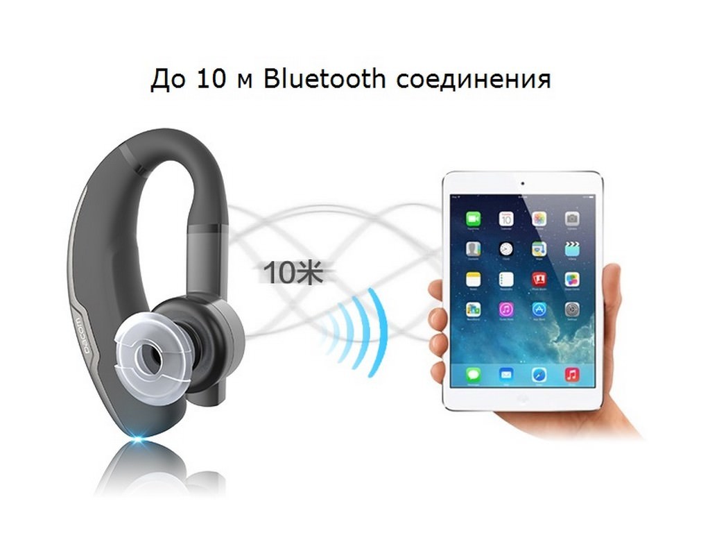 29478 - Bluetooth гарнитура Dacom M10 - до 8 часов разговора, снижение уровня шума, улучшение качества звука