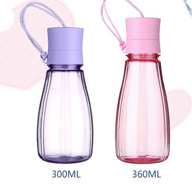 31342 - Симпатичная бутылочка для воды Fu Guang Tomimitsu - 300 мл / 360 мл, на шнурке