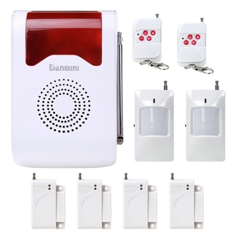 31663 - Домашняя система безопасности YA-302B-1 9 в 1 - сирена 110 дБ, кнопка SOS, 2 пульта ДУ, 2 PIR датчика, 4 дверных датчика