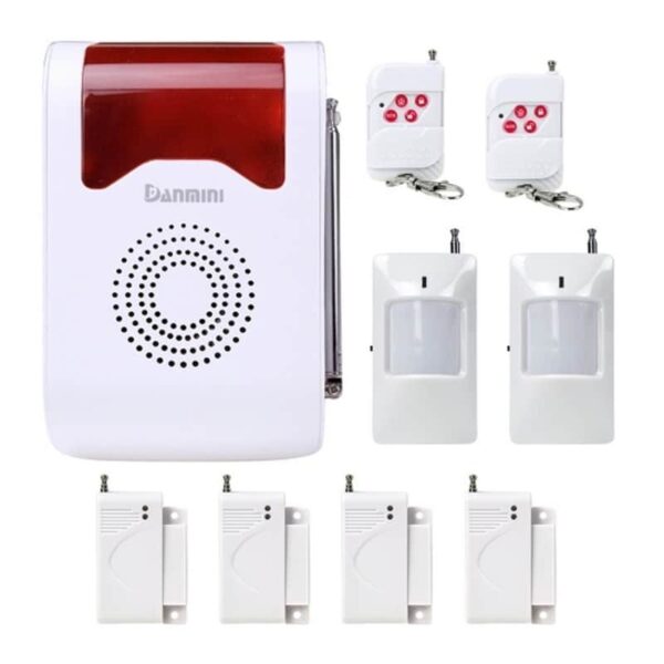 31669 - Домашняя система безопасности YA-302B-1 9 в 1 - сирена 110 дБ, кнопка SOS, 2 пульта ДУ, 2 PIR датчика, 4 дверных датчика
