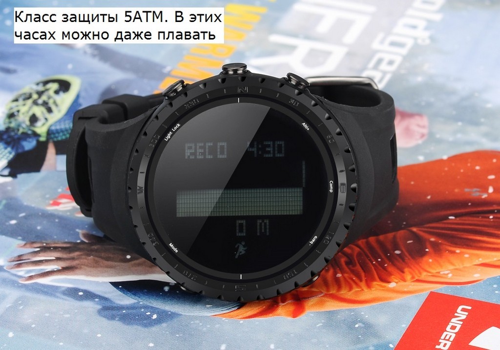 33877 - Водонепроницаемые спортивные часы Sunroad FR801 - шагомер, счетчик калорий, термометр, барометр, высотомер, цифровой компас