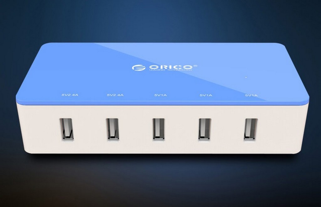 35733 - Универсальное 5-портовое зарядное устройство ORICO CSH-5U - 2 х USB 5V 2.4A, 3 x USB 5V 1A
