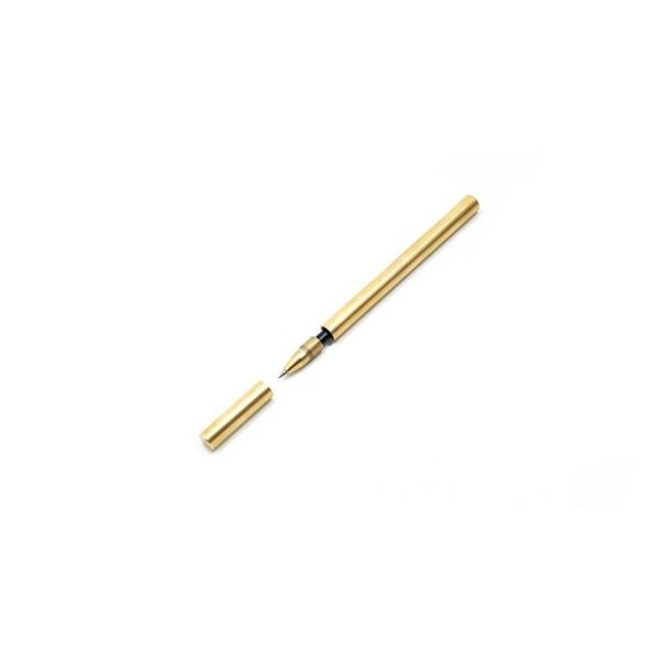 38235 - Металлическая латунная шариковая ручка: блестящая, матовая, стержень и чехол в комплекте