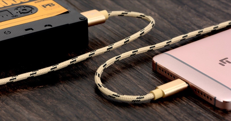 38397 - Нейлоновый кабель-адаптер Fokoos USB Type C к USB: длина 0,25/ 1,5/ 2 м, 5 цветов