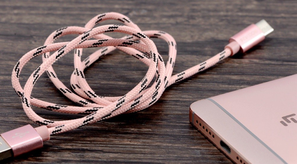 38399 - Нейлоновый кабель-адаптер Fokoos USB Type C к USB: длина 0,25/ 1,5/ 2 м, 5 цветов