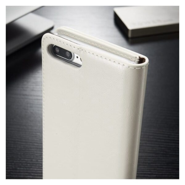 39445 - Кожаный чехол CaseMe003 для iPhone X с подставкой-держателем, слотами для карт и кошельком: PU-кожа, бизнес-стиль