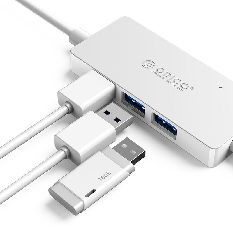 40461 - Активный USB-хаб для зарядки и передачи данных ORICO HS4U-U3: 4 USB 3.0 порта, поддержка внешнего источника питания 5В