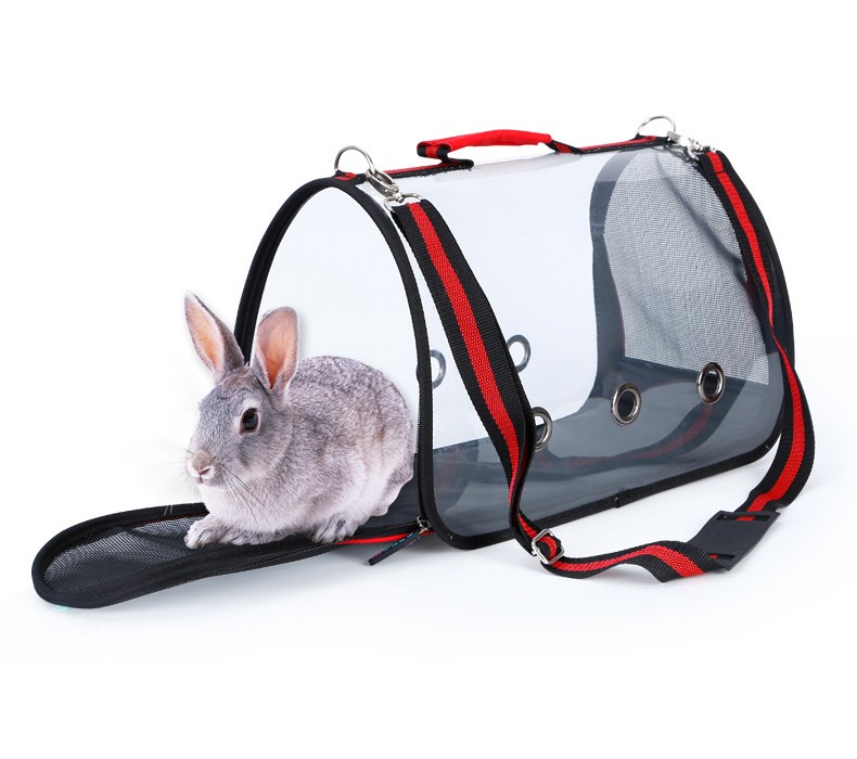 40781 - Комплект: Прозрачная сумка-переноска Pet Travel для собак, кошек и портативная дорожная поилка-кормушка Doggy Travel