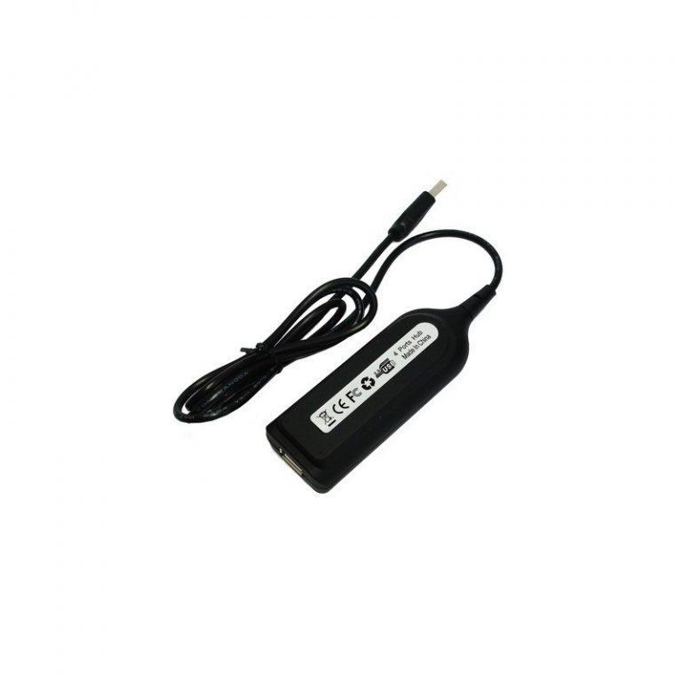 508 - Концентратор USB-портов (USB HUB) - 4х USB 2.0, кабель 30 см (черный)